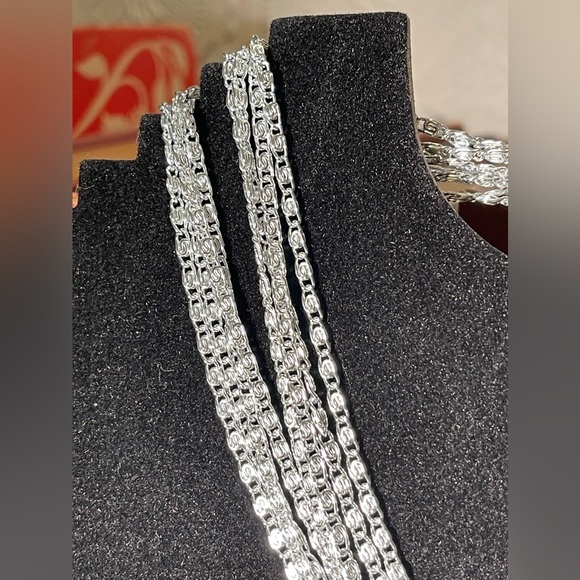 Vintage SARAH COV Silver Tone 8 Strand Choker Necklace - Picture 5 of 9